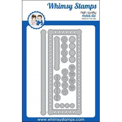 Whimsy Stamps Denise Lynn and Deb Davis Die Set - Slimline Twisty Frame